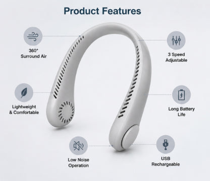 PORTABLE BLADELESS NECK FAN